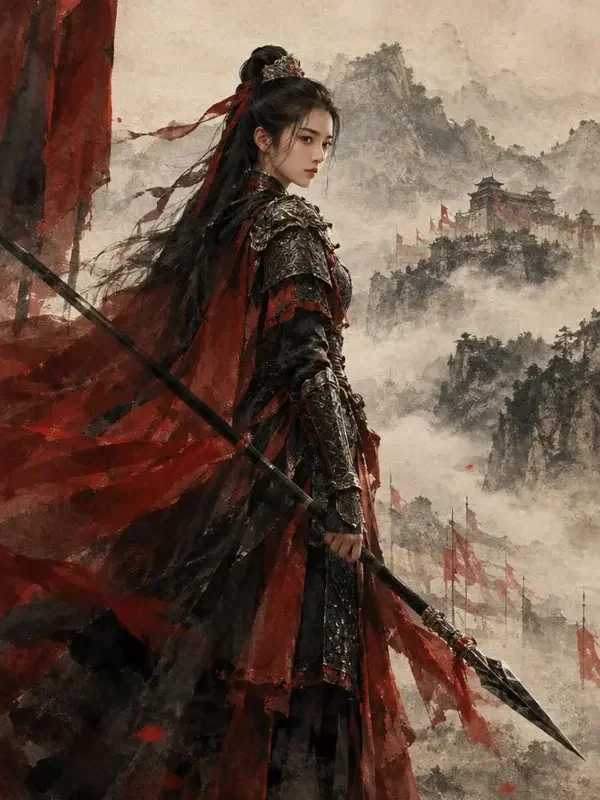短剧《逆鳞天下》国风封面海报，古装题材